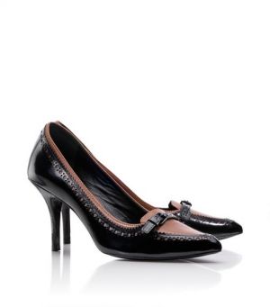 Tory Burch shoes - darlene MID HEEL PUMP black brown.jpg